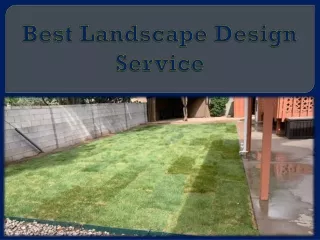 best landscape design service