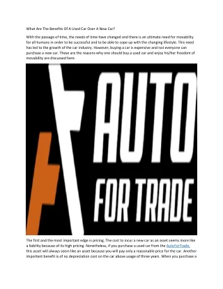 AutoForTrade  a perfect Shop Used Car Store UK