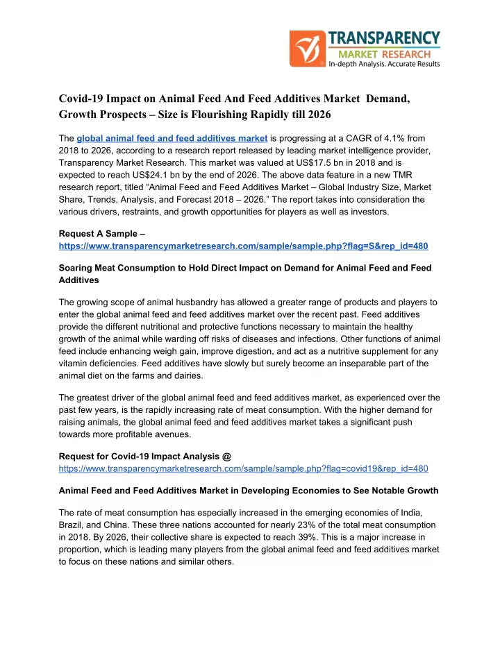 covid 19 impact on animal feed and feed additives