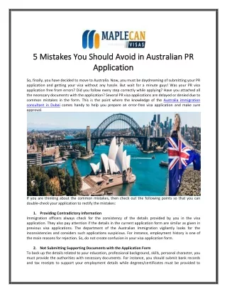 5 5 mistakes you should avoid in australian
