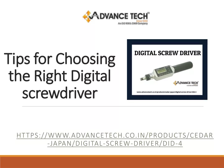 tips for choosing the right digital screwdriver