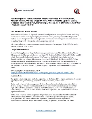 pain management market research report by devices