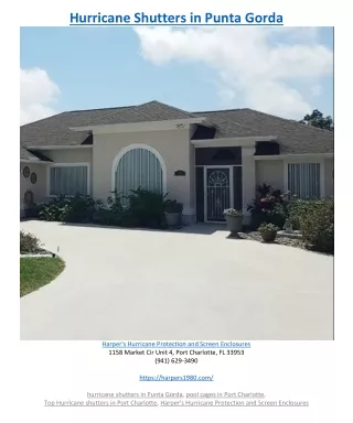 hurricane shutters in punta gorda