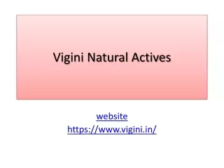VIGINI NATURAL ACTIVES