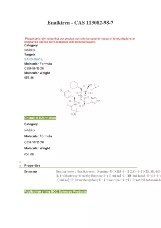 enalkiren cas 113082 98 7