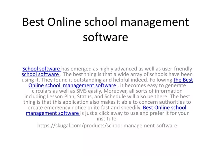 best online school management software