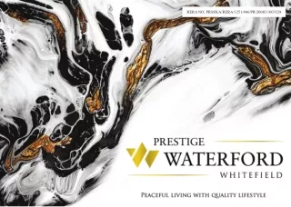 Prestige Waterford 2, 3 & 4 BHK Premium homes