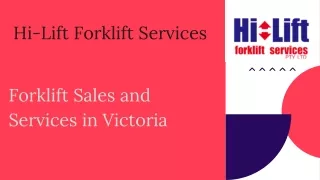 Forklift Sales and Services in Victoria