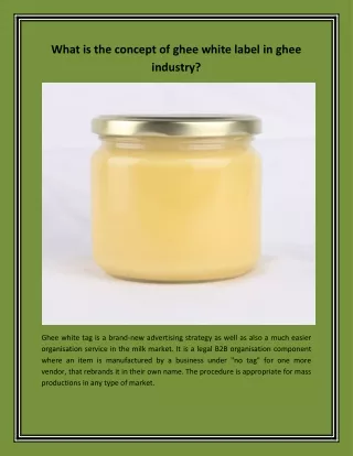 ghee white label