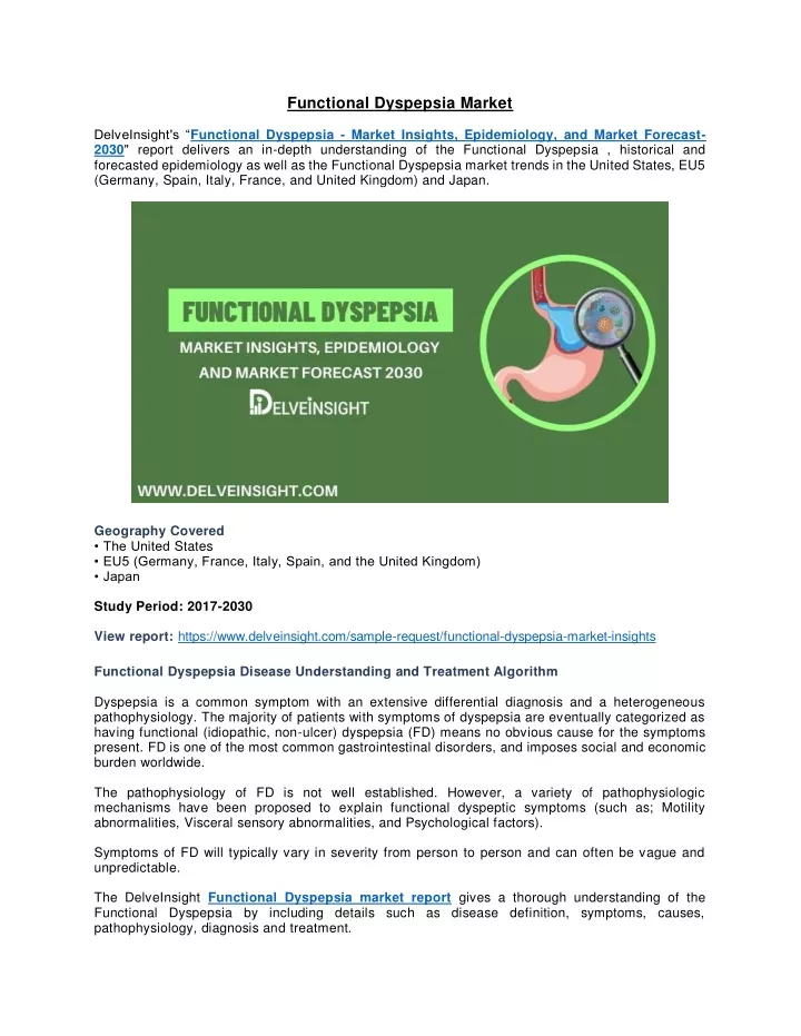 functional dyspepsia market