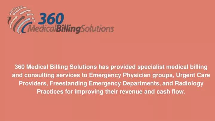 360 medical billing solutions has provided