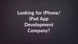 iPhone app development services