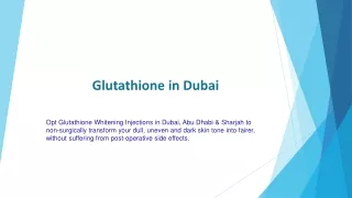 glutathione in dubai