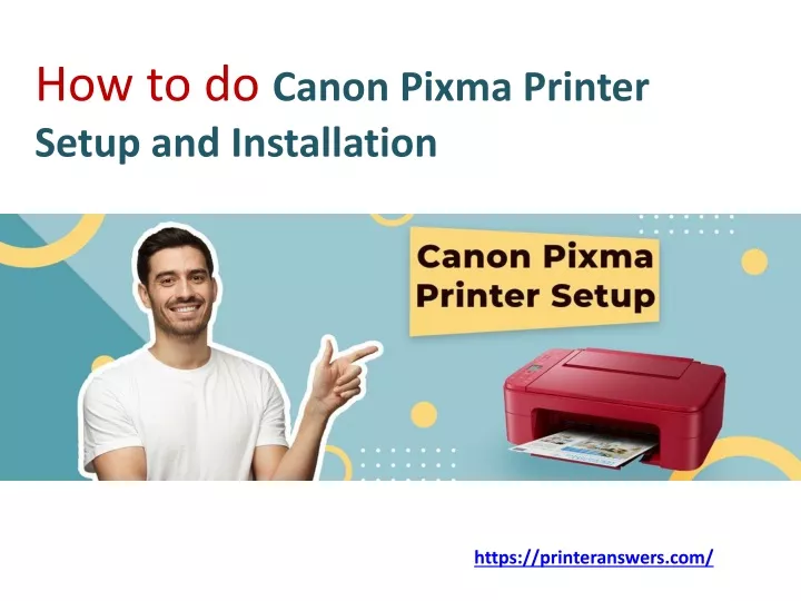 how to do canon pixma printer setup