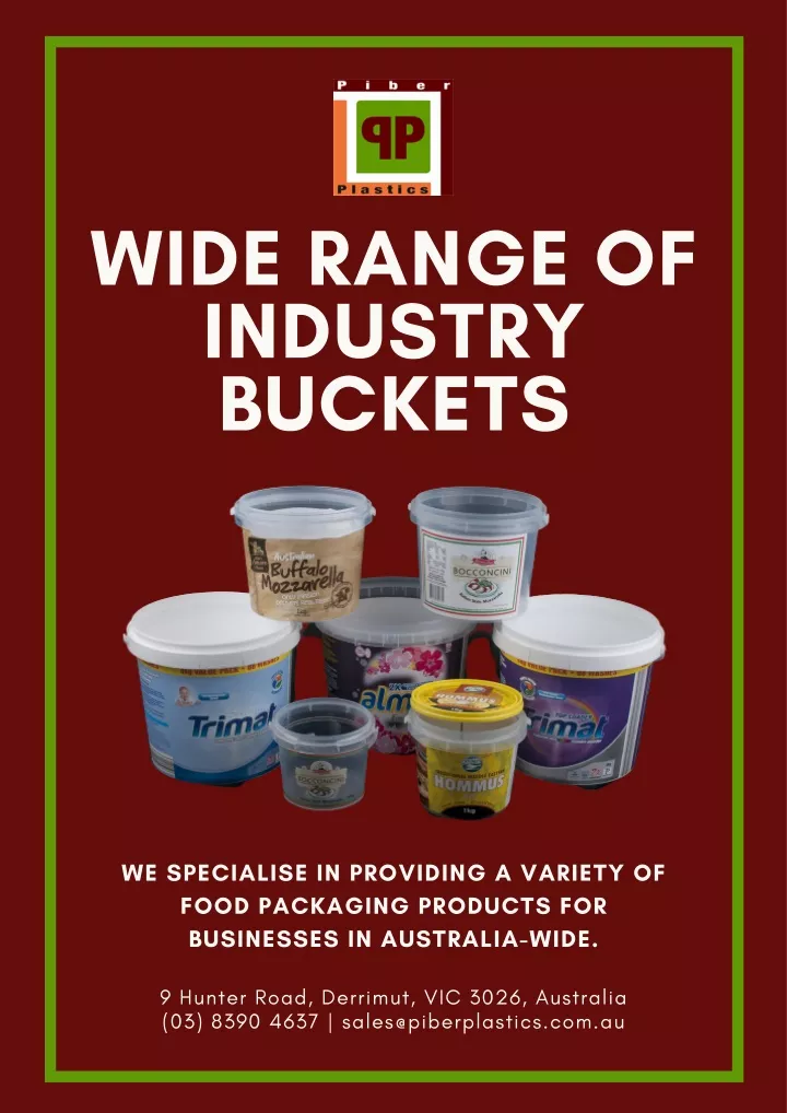 wide range of industry buckets