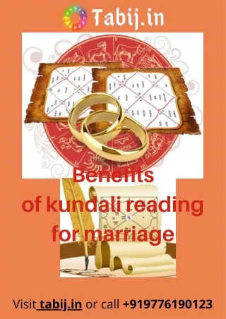 Kundli online: Benefits of kundali reading for marriage by date of birth call  919776190123 or visit tabij.in