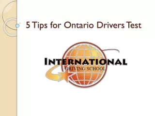 5 Tips for Ontario Drivers Test