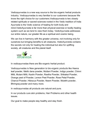 vedicayurvedas is a new way source