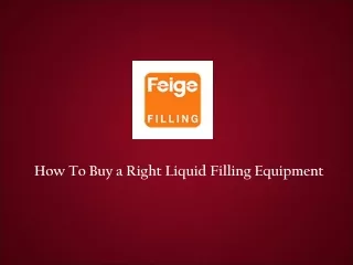 Liquid Filling Equipments Supplier