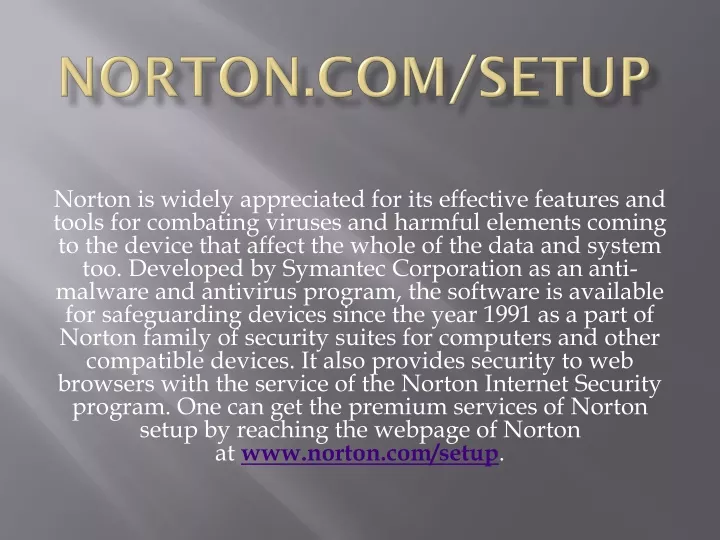 norton com setup