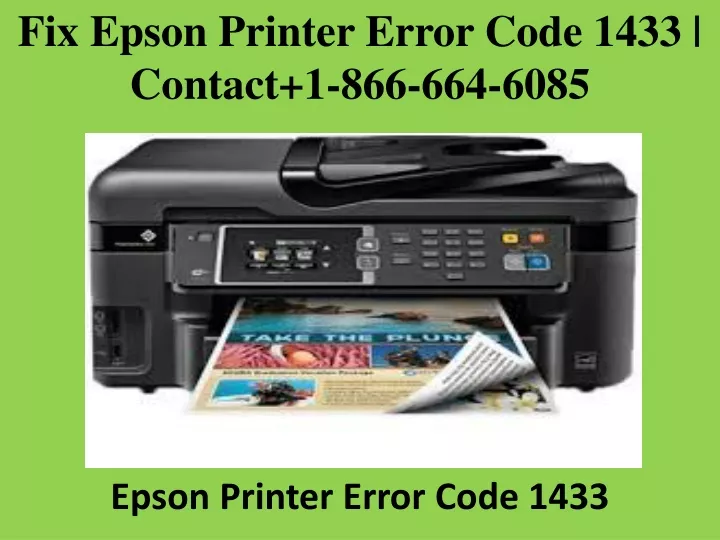 fix epson printer error code 1433 contact