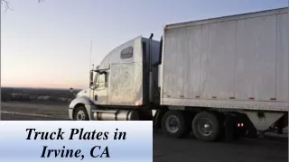 Truck Plates in Irvine, CA