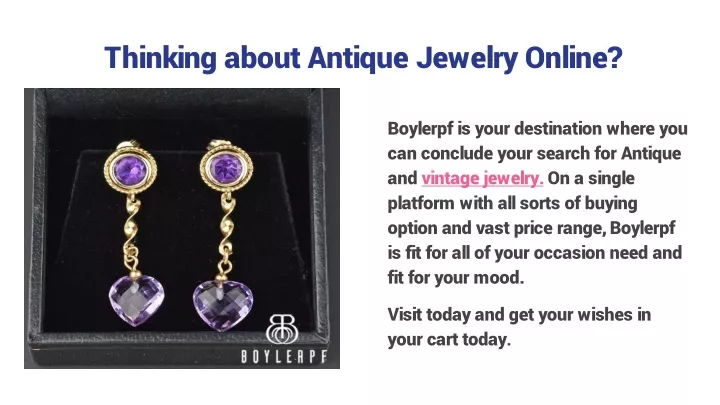 thinking about antique jewelry online