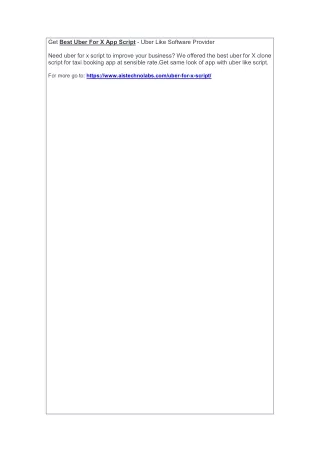 get best uber for x app script uber like software
