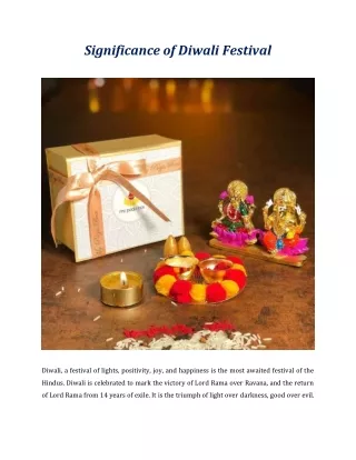 significance of diwali festival
