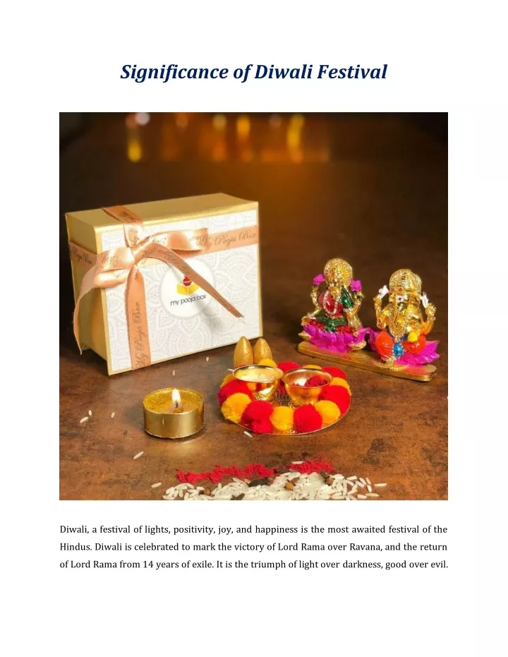 significance of diwali festival