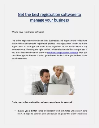 get the best registration software