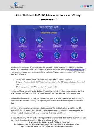react native or swift which one to choose