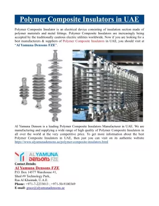 polymer composite insulators in uae