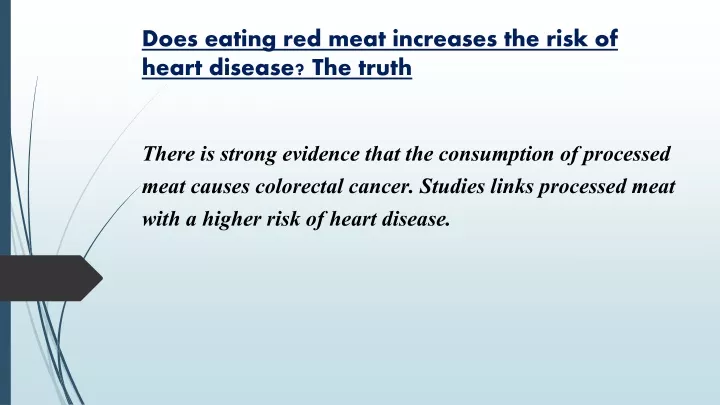 does eating red meat increases the risk of heart