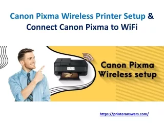Canon Pixma Wireless Printer Setup & Connect Canon Pixma to WiFi