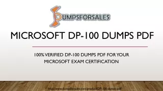 Microsoft DP-100 Dumps Pdf : DP-100 Pdf