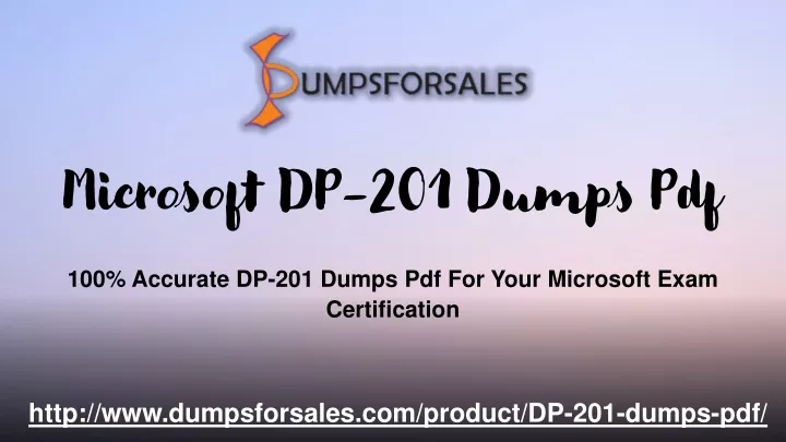 microsoft dp 201 dumps pdf