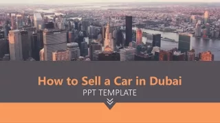 How to Sell a Car in Dubai