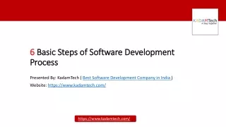 6 basic steps of software development process
