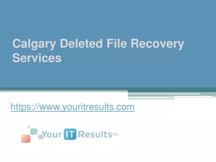 calgary deleted file recovery services