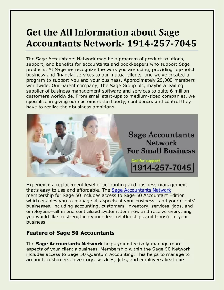 get the all information about sage accountants