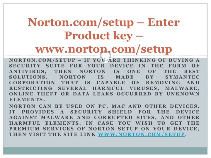 norton com setup enter product key www norton com setup