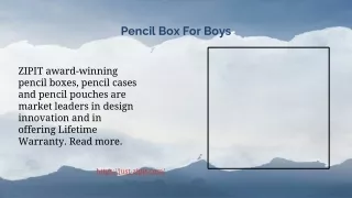 Pencil Box For Boys