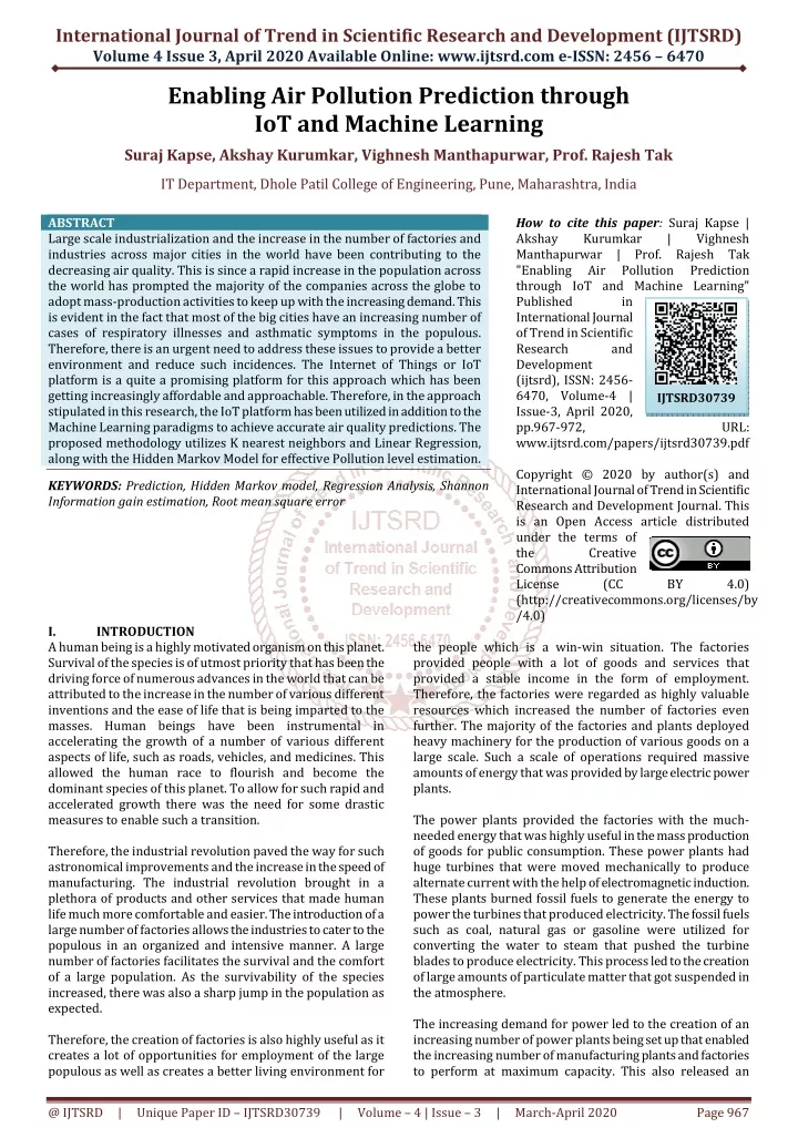 international journal of trend in scientific