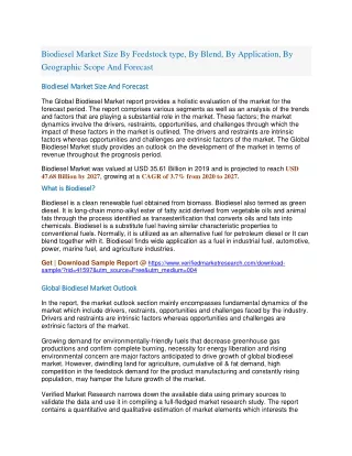 biodiesel market size by feedstock type by blend