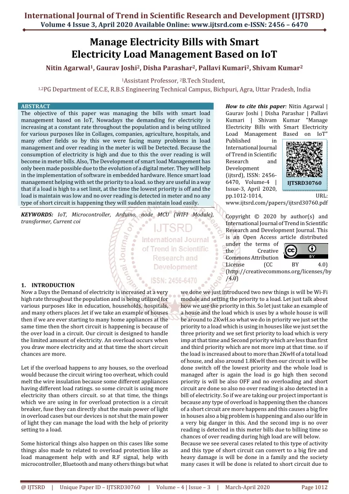 international journal of trend in scientific