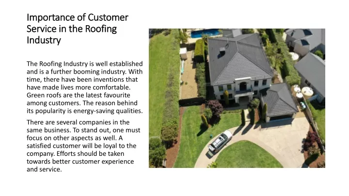 importance of customer service in the roofing industry