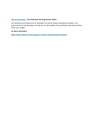 hire java developer hire dedicated java