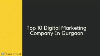 Rank Excel  Best Digital Marketing Company in Gurgaon