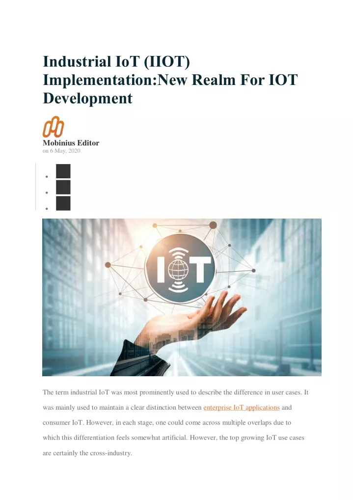 industrial iot iiot implementation new realm